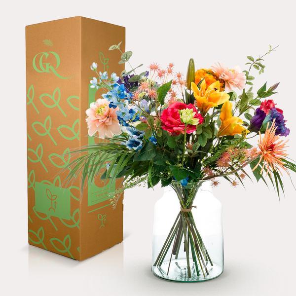 [Brand/Company Name] [Plant/Flower Type] and [Plant/Flower Type] set in [Material/Color] pot on [Material/Color] tray.