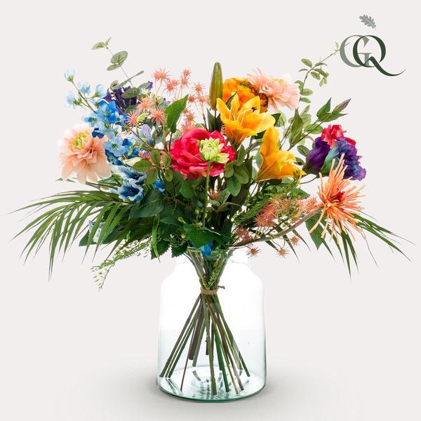 [Brand/Company Name] [Plant/Flower Type] and [Plant/Flower Type] set in [Material/Color] pot on [Material/Color] tray.