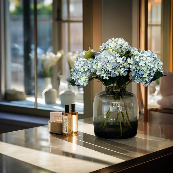 [Brand/Company Name] [Plant/Flower Type] and [Plant/Flower Type] set in [Material/Color] pot on [Material/Color] tray.