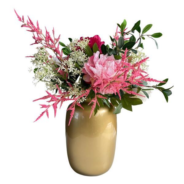 [Brand/Company Name] [Plant/Flower Type] and [Plant/Flower Type] set in [Material/Color] pot on [Material/Color] tray.