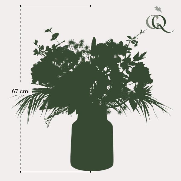 [Brand/Company Name] [Plant/Flower Type] and [Plant/Flower Type] set in [Material/Color] pot on [Material/Color] tray.