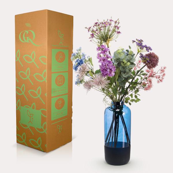 [Brand/Company Name] [Plant/Flower Type] and [Plant/Flower Type] set in [Material/Color] pot on [Material/Color] tray.
