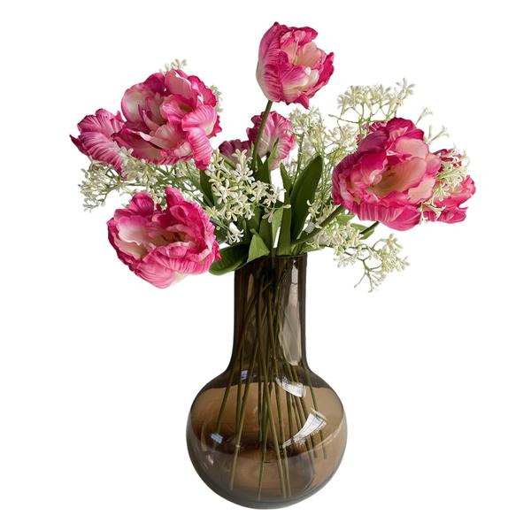 [Brand/Company Name] [Plant/Flower Type] and [Plant/Flower Type] set in [Material/Color] pot on [Material/Color] tray.