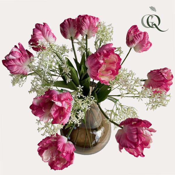 [Brand/Company Name] [Plant/Flower Type] and [Plant/Flower Type] set in [Material/Color] pot on [Material/Color] tray.