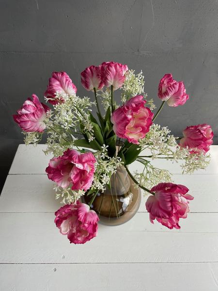 [Brand/Company Name] [Plant/Flower Type] and [Plant/Flower Type] set in [Material/Color] pot on [Material/Color] tray.
