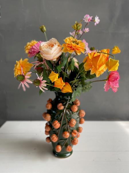 [Brand/Company Name] [Plant/Flower Type] and [Plant/Flower Type] set in [Material/Color] pot on [Material/Color] tray.
