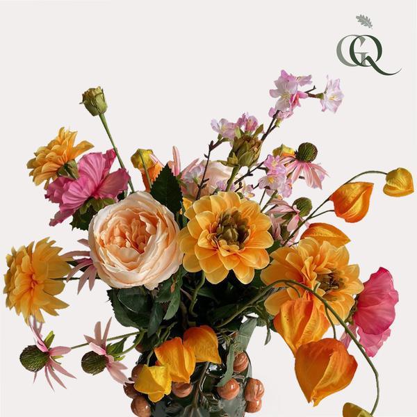 [Brand/Company Name] [Plant/Flower Type] and [Plant/Flower Type] set in [Material/Color] pot on [Material/Color] tray.