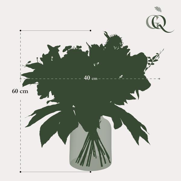 [Brand/Company Name] [Plant/Flower Type] and [Plant/Flower Type] set in [Material/Color] pot on [Material/Color] tray.