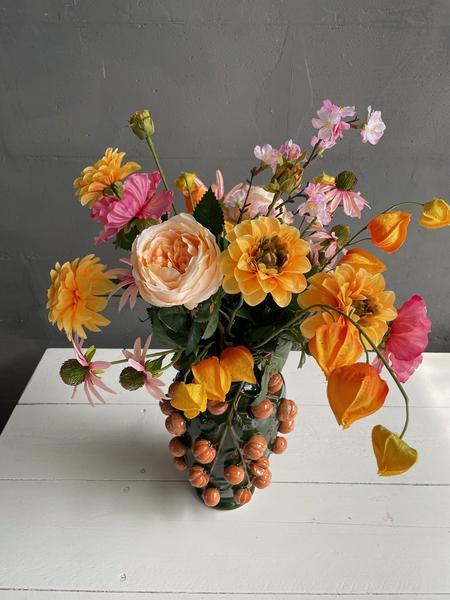 [Brand/Company Name] [Plant/Flower Type] and [Plant/Flower Type] set in [Material/Color] pot on [Material/Color] tray.