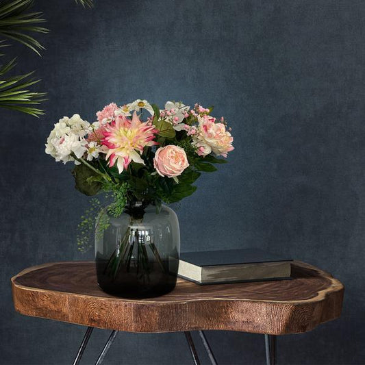[Brand/Company Name] [Plant/Flower Type] and [Plant/Flower Type] set in [Material/Color] pot on [Material/Color] tray.