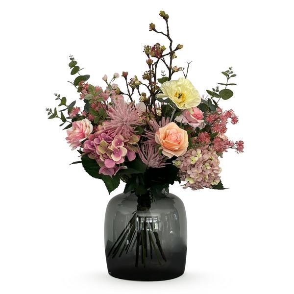 [Brand/Company Name] [Plant/Flower Type] and [Plant/Flower Type] set in [Material/Color] pot on [Material/Color] tray.
