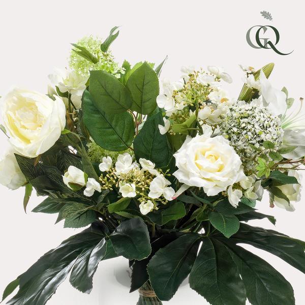 [Brand/Company Name] [Plant/Flower Type] and [Plant/Flower Type] set in [Material/Color] pot on [Material/Color] tray.