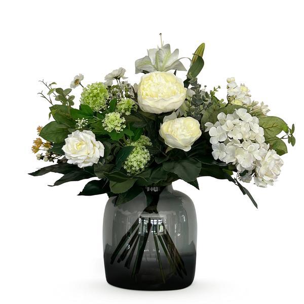 [Brand/Company Name] [Plant/Flower Type] and [Plant/Flower Type] set in [Material/Color] pot on [Material/Color] tray.